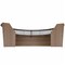 Linea Italia Curved Reception Desk 4 Units, Clear Panel, 142 inW x 107 inD, N. Walnut ZUI318 - alternate 6